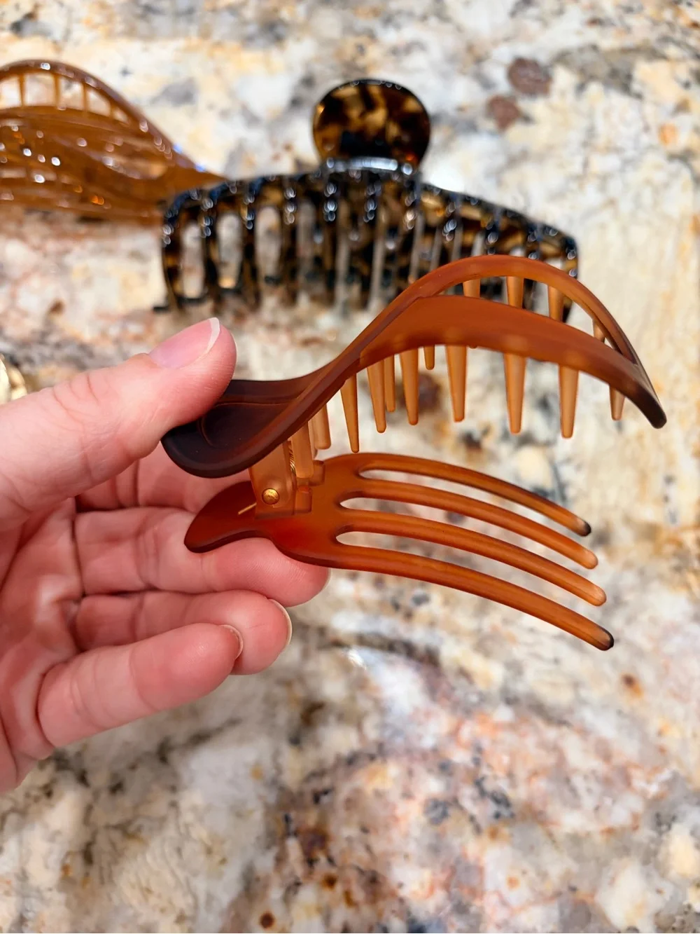 Women’s Brown & Tortoiseshell Hair Clip Set - Stylish Everyday Accessories
